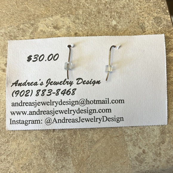 NWT crystal drop sterling silver earrings - Picture 2 of 2